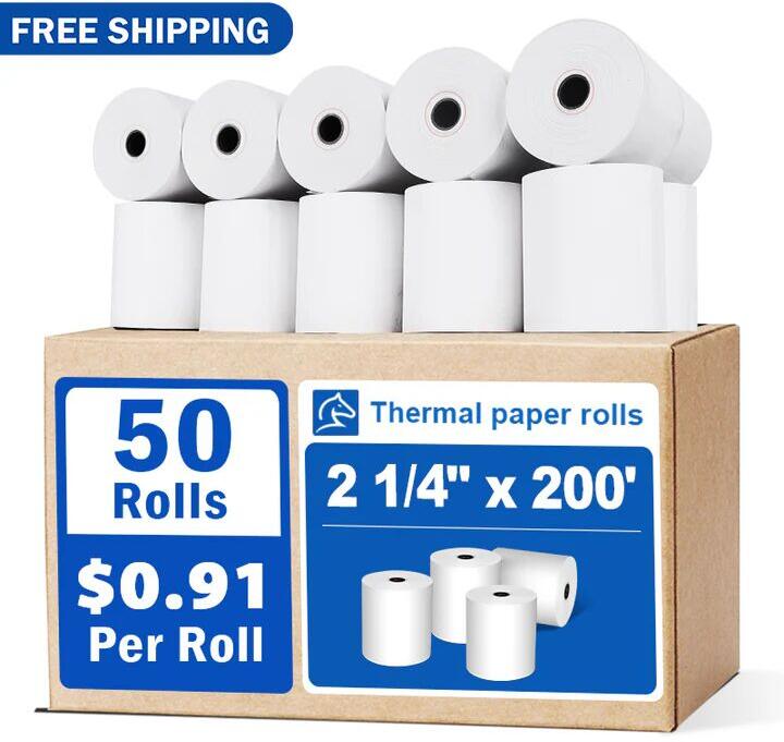 2 1/4" x 200` thermal 50 rolls